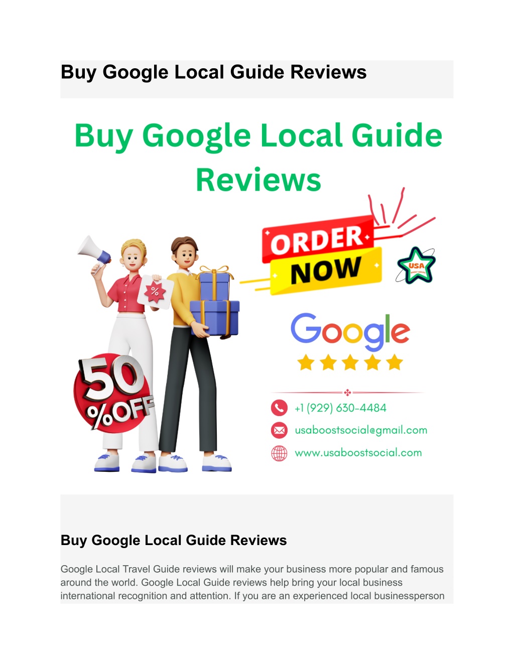 buy google local guide reviews l.w