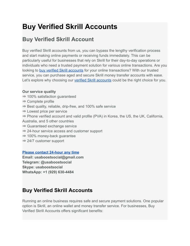 buy verified skrill accounts n.w