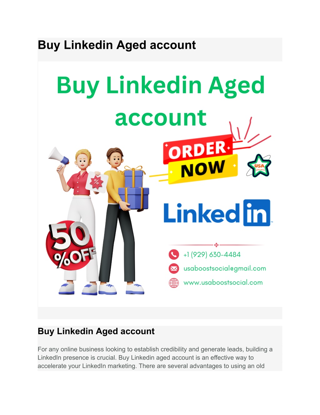 buy linkedin aged account l.w