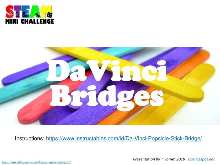 Da Vinci Popsicle Stick Bridge Challenge