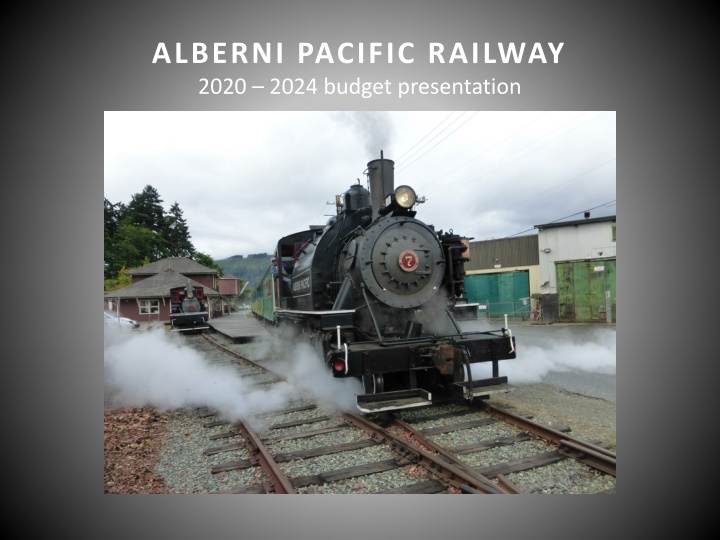 Alberni Pacific Railway 2020-2024 Budget Presentation and Tourism Development Plan