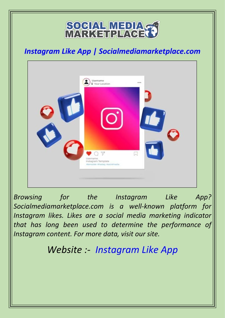 instagram like app socialmediamarketplace com n.w