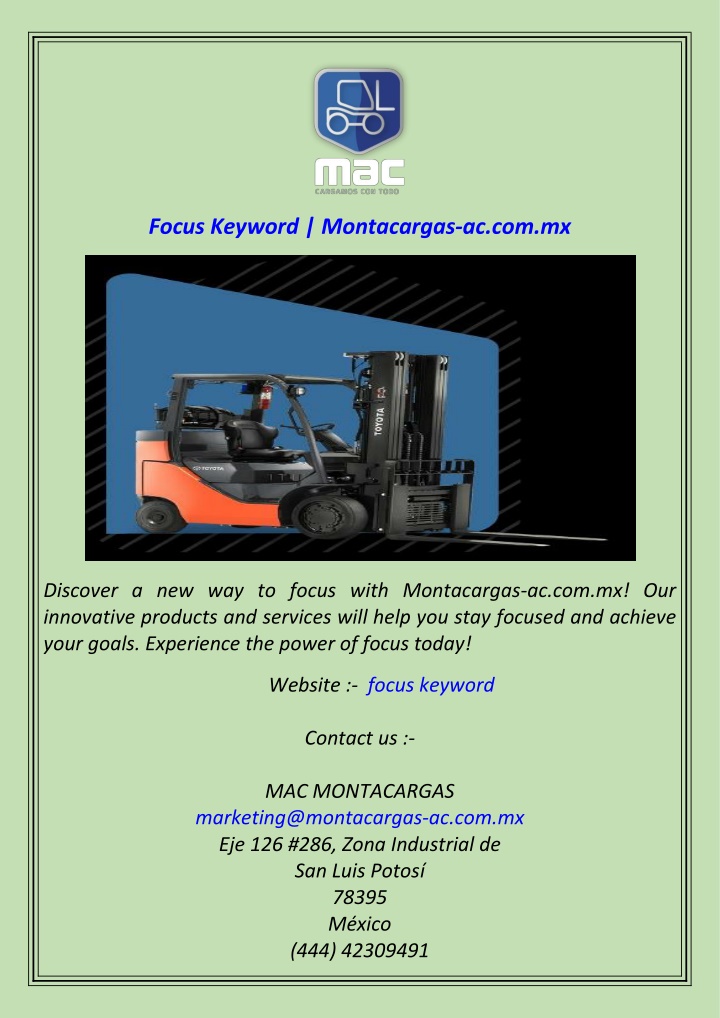 focus keyword montacargas ac com mx n.w