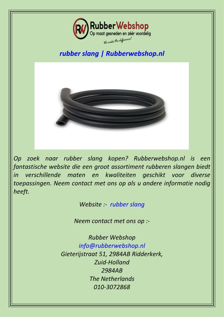 rubber slang rubberwebshop nl n.w