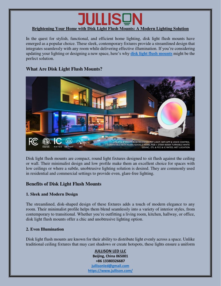 brightening your home with disk light flush n.w