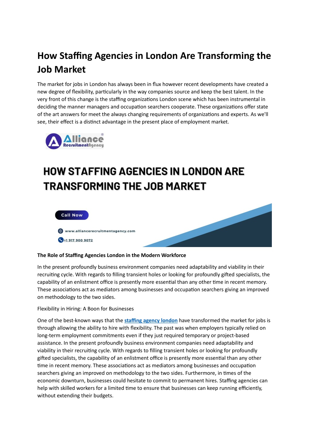 how staffing agencies in london are transforming l.w