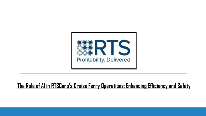 the role of ai in rtscorp s cruise ferry n.w