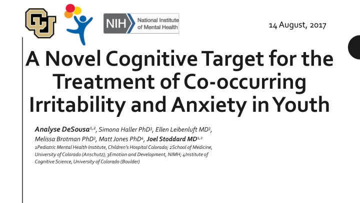 Novel Cognitive Target for Treating Irritability and Anxiety in Youth