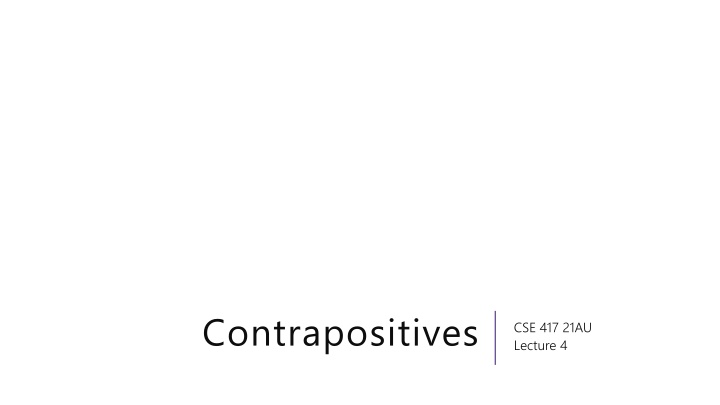 Implications and Contrapositives in Computer Science
