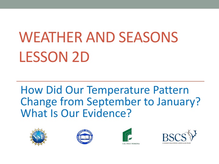 Temperature Patterns from September to January in Pomona