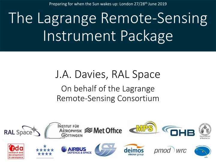 Lagrange Remote-Sensing Instrument Package Overview