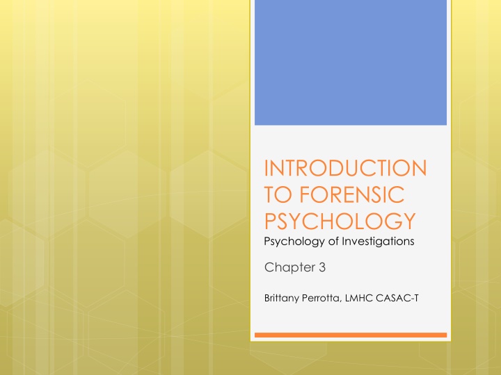 Profiling in Forensic Psychology