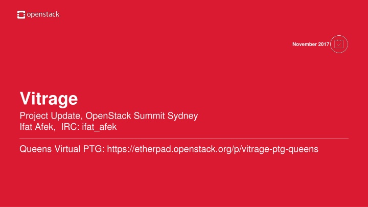 Vitrage Project Update: Root Cause Analysis Service in OpenStack