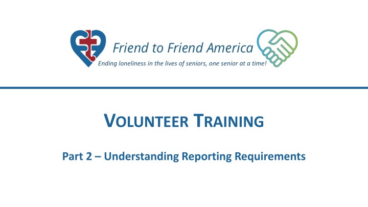 Reporting Requirements for Ending Loneliness in Seniors