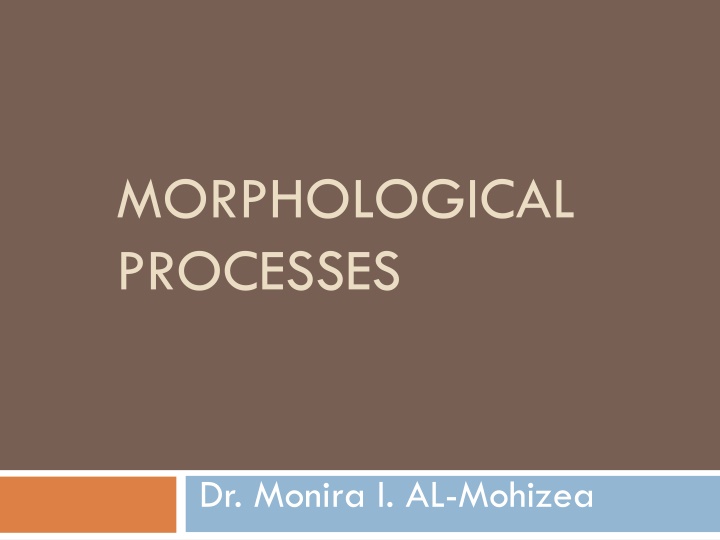 Morphological Processes in Linguistics