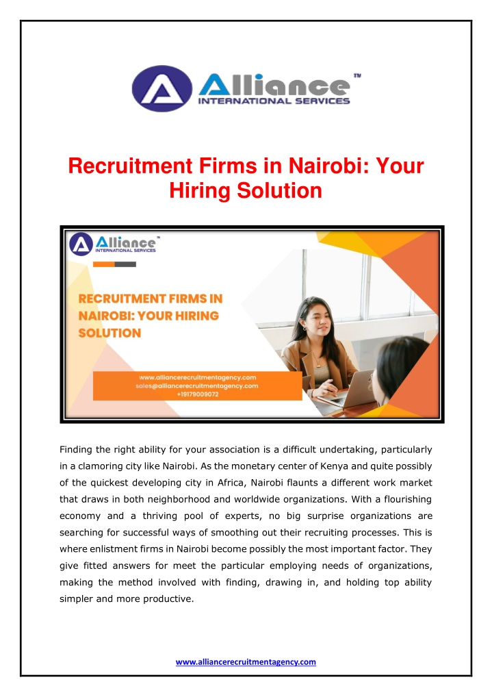recruitment firms in nairobi your hiring solution n.w