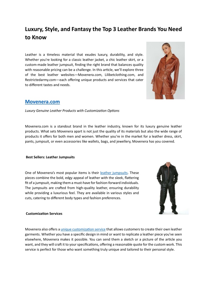 luxury style and fantasy the top 3 leather brands n.w
