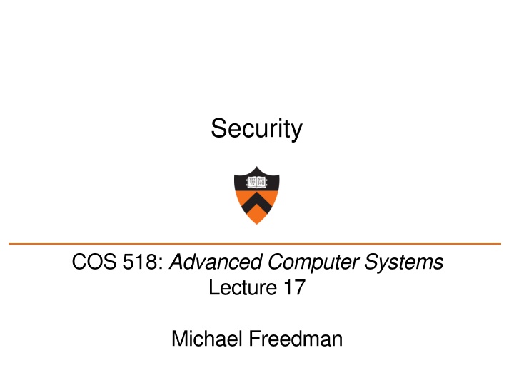 Overview of Basic Security Properties and Cryptography Fundamentals
