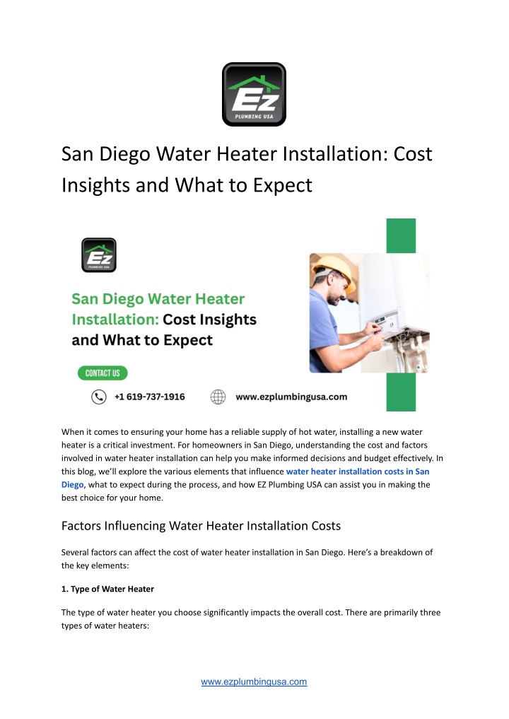 san diego water heater installation cost insights n.w