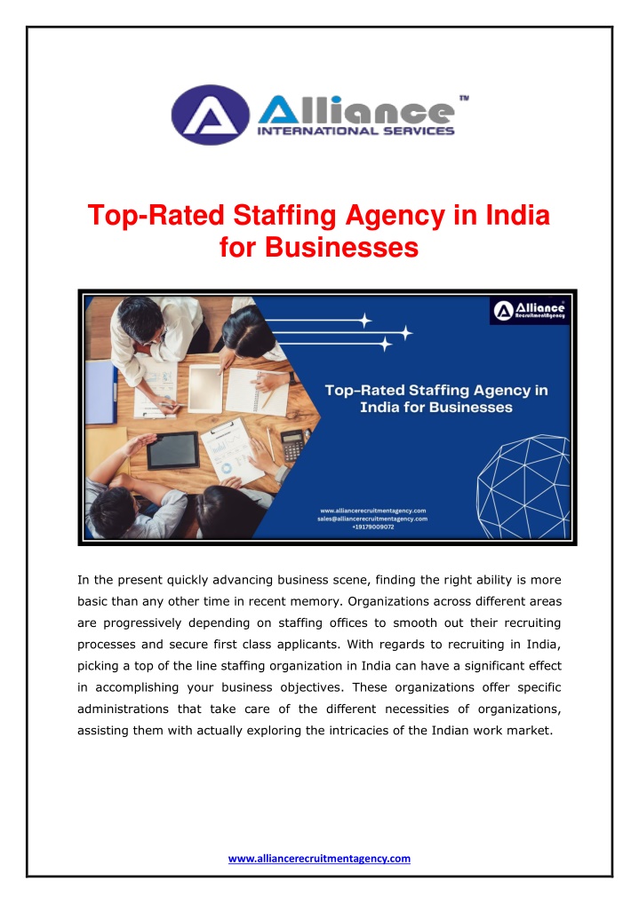 top rated staffing agency in india for businesses n.w