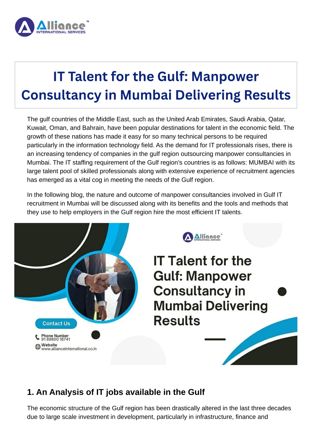 it talent for the gulf manpower consultancy l.w