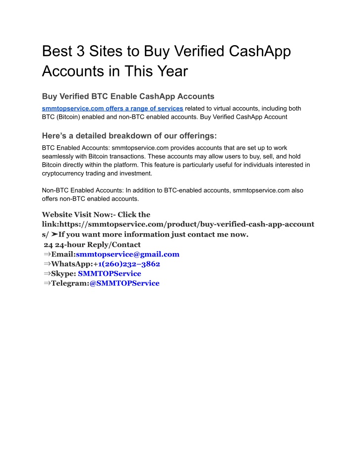 best 3 sites to buy verified cashapp accounts n.w