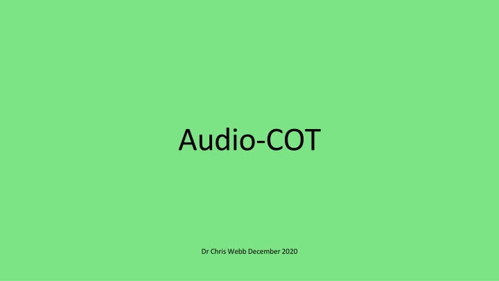Audio-COT in Medical Training