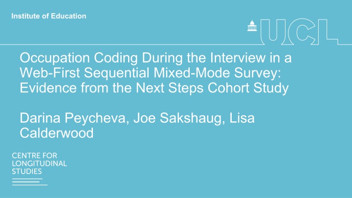 Enhancing Occupation Coding Efficiency During Interviews in Mixed-Mode Surveys