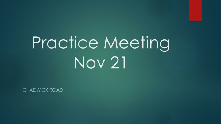 Improving Healthcare Services at Chadwick Road: Action Plan and Meeting Recap