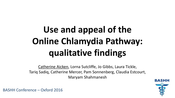 Online Chlamydia Pathway: Qualitative Findings and Development