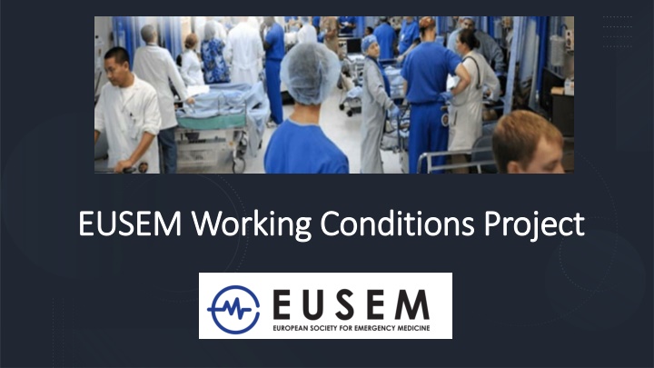 European Emergency Department Working Conditions and Provider Well-being
