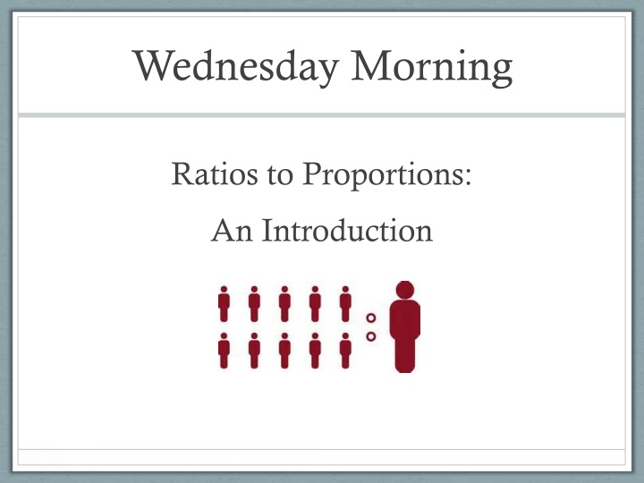 Ratios and Proportions in an Engaging Learning Session