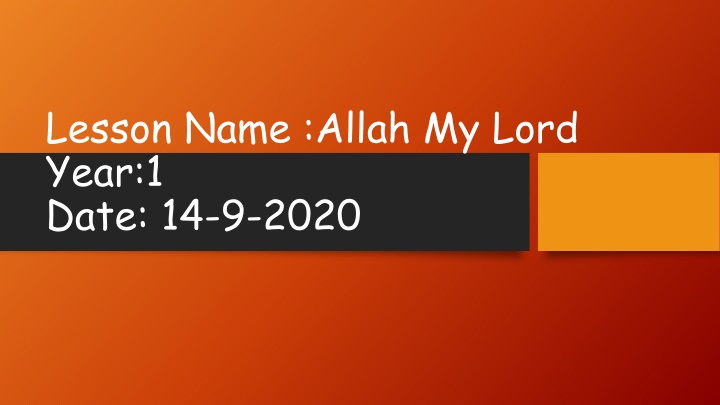 Lordship of Allah in the Universe
