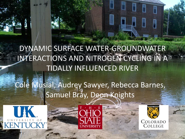 Surface Water-Groundwater Interactions and Nitrogen Cycling in a Tidally Influenced River Study