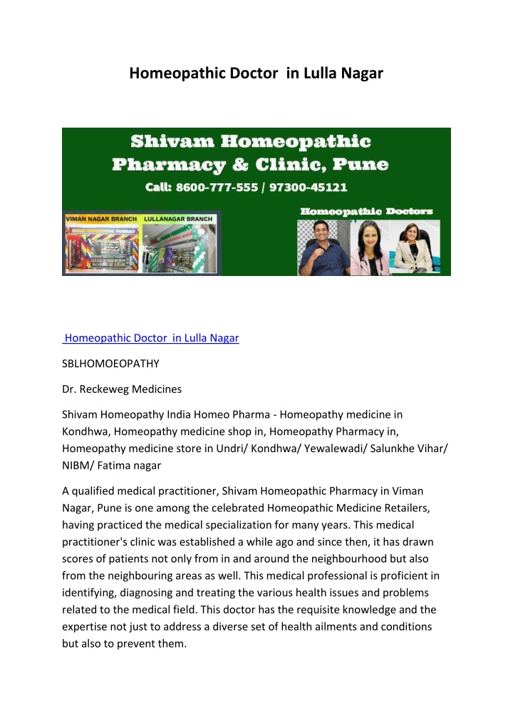 homeopathic doctor in lulla nagar n.w