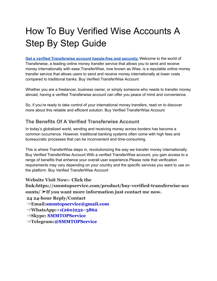 how to buy verified wise accounts a step by step n.w