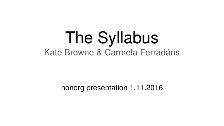 The Importance of Creating an Effective Syllabus