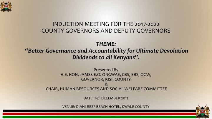 County Governance and Accountability: Key Areas of Focus for Kenyan Governors
