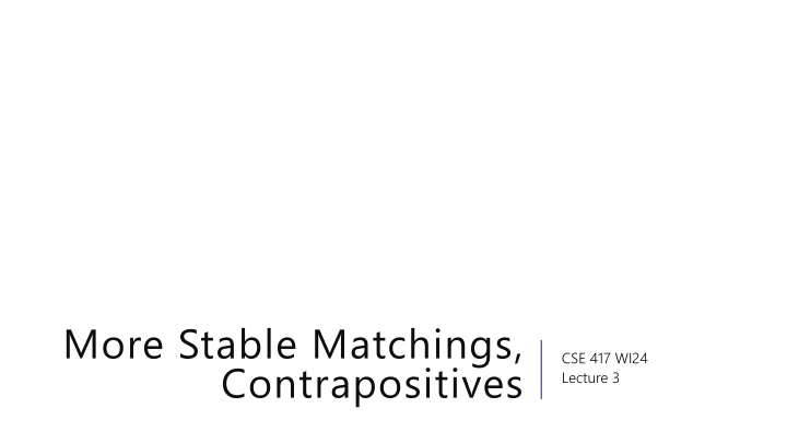 Gale-Shapley Algorithm for Stable Matchings