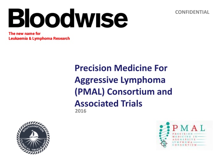 Precision Medicine for Aggressive Lymphoma (PMAL) Consortium Overview