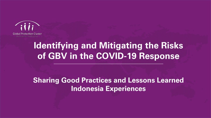 Mitigating GBV Risks in COVID-19 Response: Lessons from Indonesia