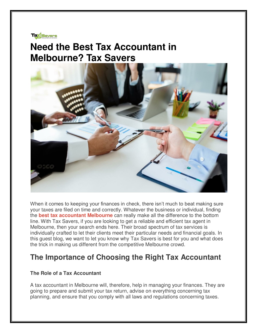 need the best tax accountant in melbourne l.w