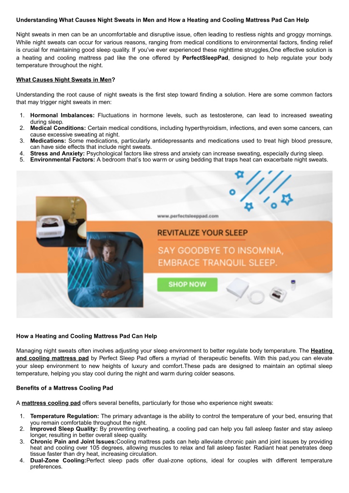 understanding what causes night sweats n.w