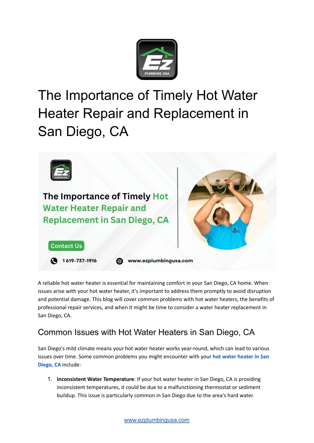 the importance of timely hot water heater repair l.w