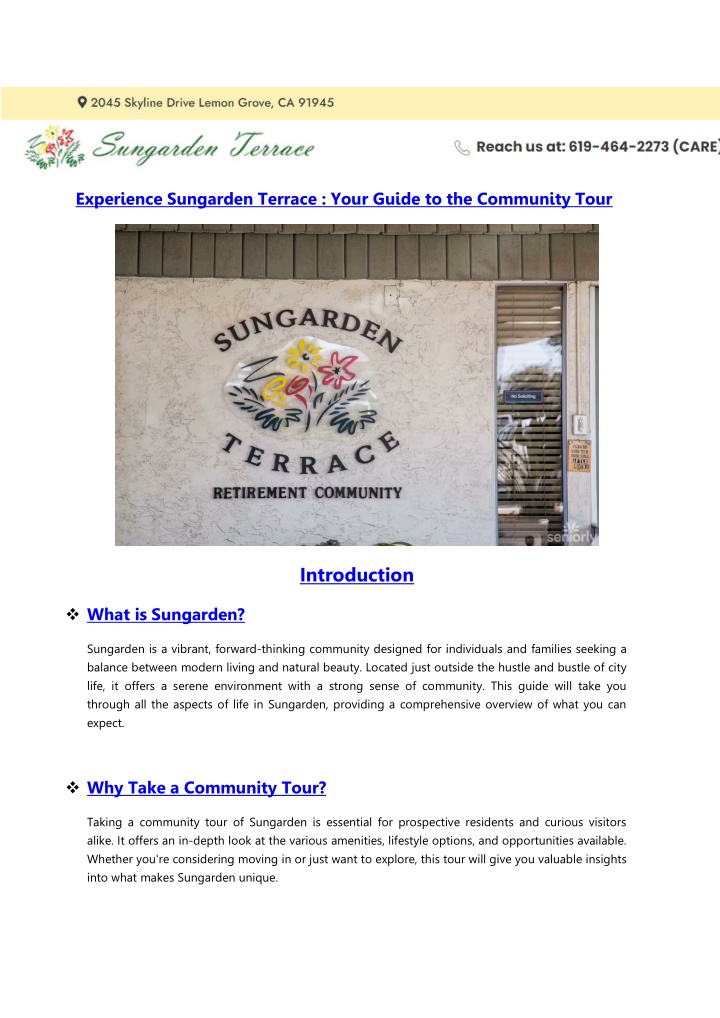 experience sungarden terrace your guide n.w