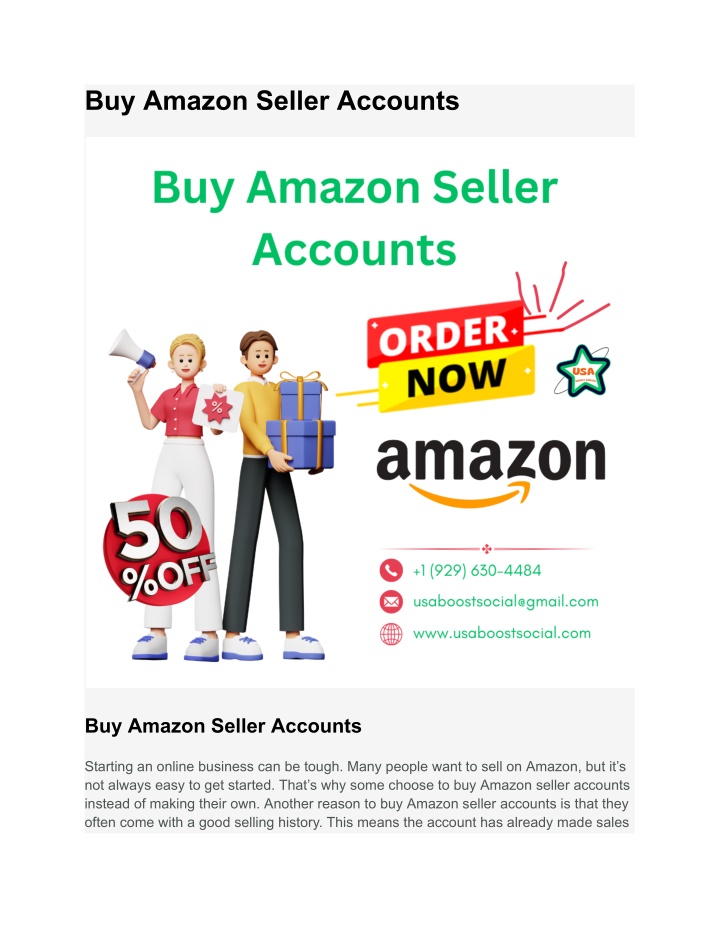 buy amazon seller accounts n.w