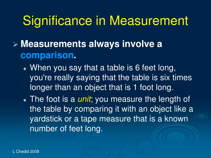 Significance of Measurement Comparisons