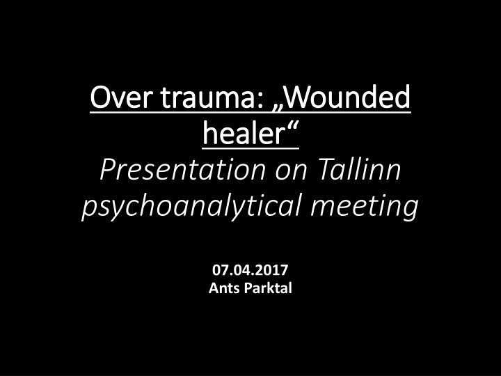 Exploration of Trauma, Absence, and Healing Through Visual Presentations