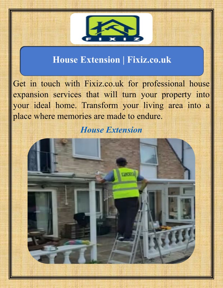 get in touch with fixiz co uk for professional n.w