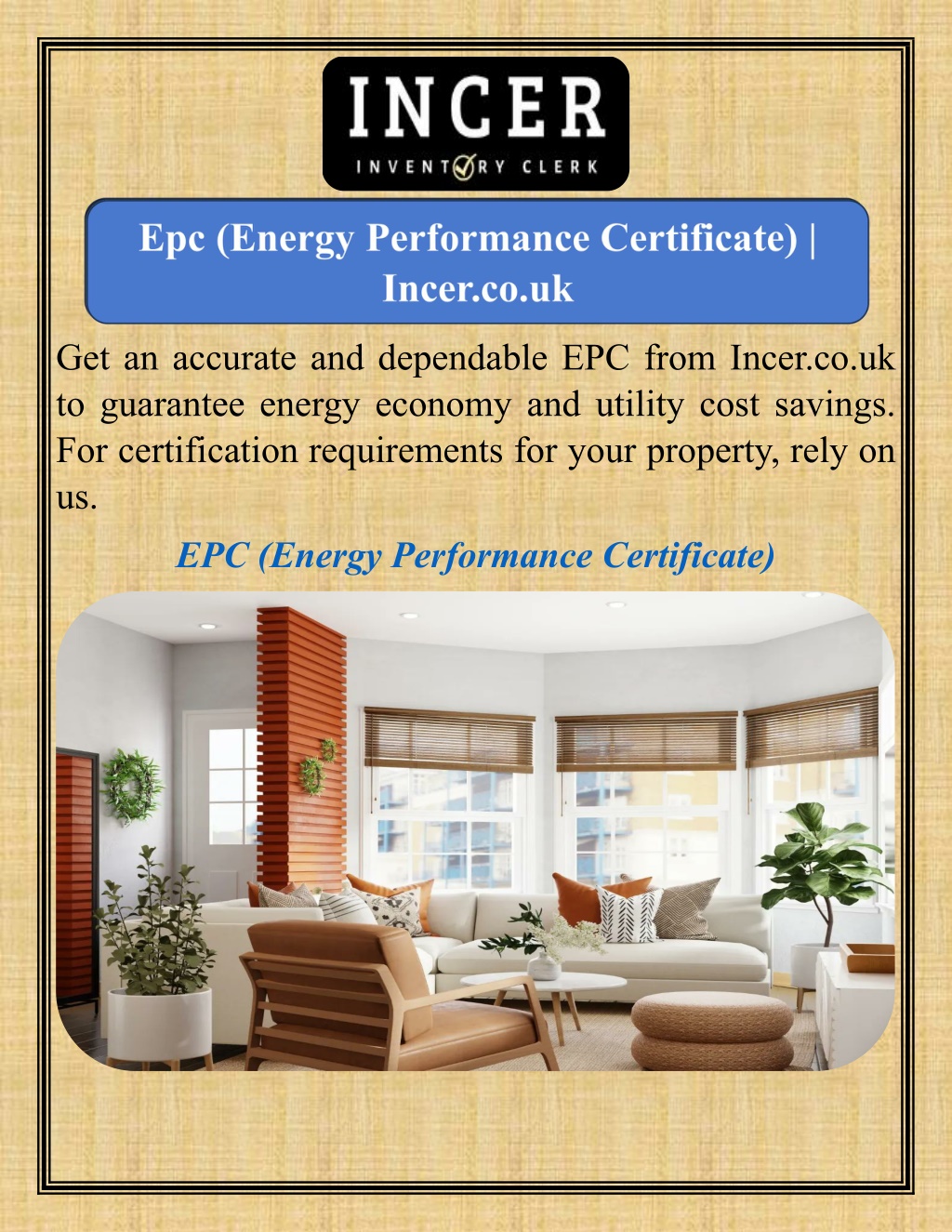 get an accurate and dependable epc from incer l.w